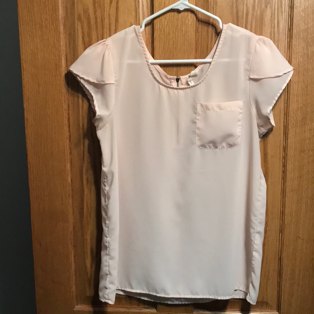Light pink sheer blouse